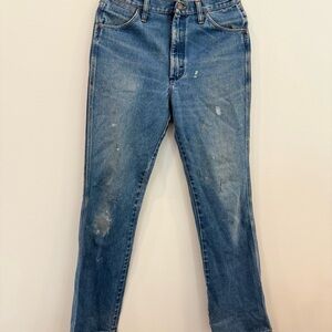Vintage Wrangler Straight Leg Blue Jeans